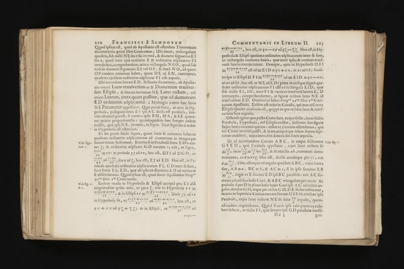 Geometria, à Renato Des Cartes, anno 1637 Gallicè edita; postea autem unà cum notis Florimondi de Beaune ... Gallicè conscriptis in Latinam linguam versa, & commentariis illustrata, operâ atque studio Francisci à Schooten ... Nunc demum ab eodem diligenter recognita, locupletioribus commentariis instructa, multisq́ue egregiis accessionibus, tam ad uberiorem explicationem, quàm ad ampliandam hujus geometriæ excellentiam facientibus, exornata, quorum omnium catalogum pagina versa exhibet