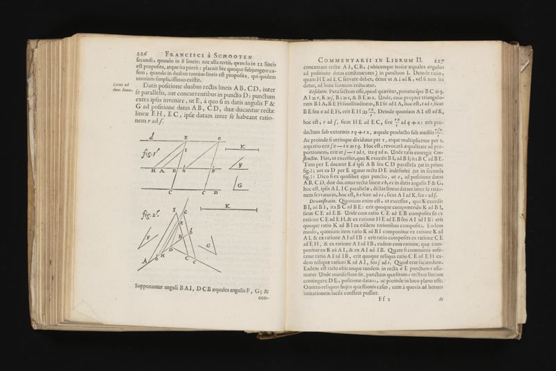 Geometria, à Renato Des Cartes, anno 1637 Gallicè edita; postea autem unà cum notis Florimondi de Beaune ... Gallicè conscriptis in Latinam linguam versa, & commentariis illustrata, operâ atque studio Francisci à Schooten ... Nunc demum ab eodem diligenter recognita, locupletioribus commentariis instructa, multisq́ue egregiis accessionibus, tam ad uberiorem explicationem, quàm ad ampliandam hujus geometriæ excellentiam facientibus, exornata, quorum omnium catalogum pagina versa exhibet