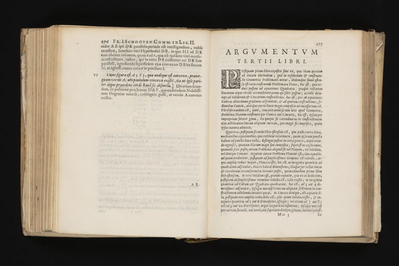 Geometria, à Renato Des Cartes, anno 1637 Gallicè edita; postea autem unà cum notis Florimondi de Beaune ... Gallicè conscriptis in Latinam linguam versa, & commentariis illustrata, operâ atque studio Francisci à Schooten ... Nunc demum ab eodem diligenter recognita, locupletioribus commentariis instructa, multisq́ue egregiis accessionibus, tam ad uberiorem explicationem, quàm ad ampliandam hujus geometriæ excellentiam facientibus, exornata, quorum omnium catalogum pagina versa exhibet