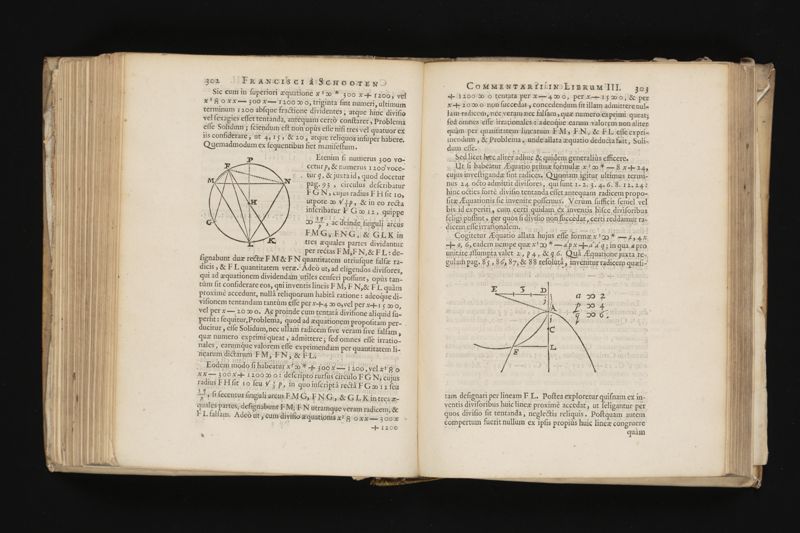 Geometria, à Renato Des Cartes, anno 1637 Gallicè edita; postea autem unà cum notis Florimondi de Beaune ... Gallicè conscriptis in Latinam linguam versa, & commentariis illustrata, operâ atque studio Francisci à Schooten ... Nunc demum ab eodem diligenter recognita, locupletioribus commentariis instructa, multisq́ue egregiis accessionibus, tam ad uberiorem explicationem, quàm ad ampliandam hujus geometriæ excellentiam facientibus, exornata, quorum omnium catalogum pagina versa exhibet