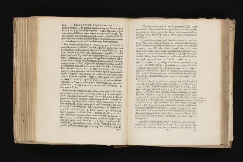 Geometria, à Renato Des Cartes, anno 1637 Gallicè edita; postea autem unà cum notis Florimondi de Beaune ... Gallicè conscriptis in Latinam linguam versa, & commentariis illustrata, operâ atque studio Francisci à Schooten ... Nunc demum ab eodem diligenter recognita, locupletioribus commentariis instructa, multisq́ue egregiis accessionibus, tam ad uberiorem explicationem, quàm ad ampliandam hujus geometriæ excellentiam facientibus, exornata, quorum omnium catalogum pagina versa exhibet