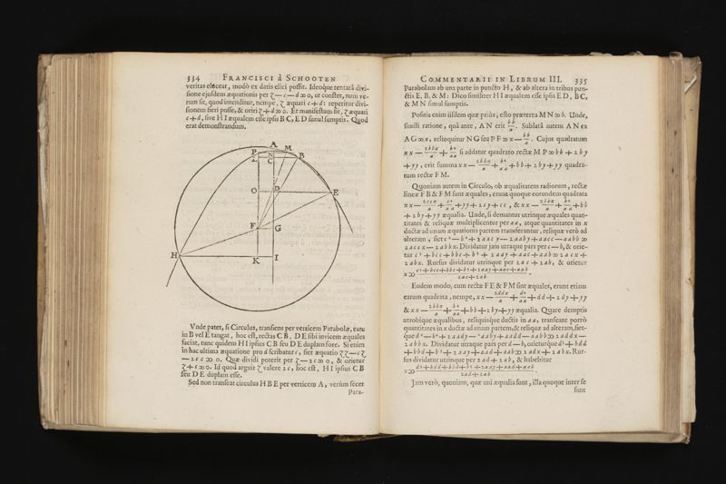 Geometria, à Renato Des Cartes, anno 1637 Gallicè edita; postea autem unà cum notis Florimondi de Beaune ... Gallicè conscriptis in Latinam linguam versa, & commentariis illustrata, operâ atque studio Francisci à Schooten ... Nunc demum ab eodem diligenter recognita, locupletioribus commentariis instructa, multisq́ue egregiis accessionibus, tam ad uberiorem explicationem, quàm ad ampliandam hujus geometriæ excellentiam facientibus, exornata, quorum omnium catalogum pagina versa exhibet