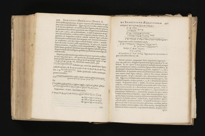 Geometria, à Renato Des Cartes, anno 1637 Gallicè edita; postea autem unà cum notis Florimondi de Beaune ... Gallicè conscriptis in Latinam linguam versa, & commentariis illustrata, operâ atque studio Francisci à Schooten ... Nunc demum ab eodem diligenter recognita, locupletioribus commentariis instructa, multisq́ue egregiis accessionibus, tam ad uberiorem explicationem, quàm ad ampliandam hujus geometriæ excellentiam facientibus, exornata, quorum omnium catalogum pagina versa exhibet
