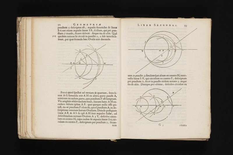 Geometria, à Renato Des Cartes, anno 1637 Gallicè edita; postea autem unà cum notis Florimondi de Beaune ... Gallicè conscriptis in Latinam linguam versa, & commentariis illustrata, operâ atque studio Francisci à Schooten ... Nunc demum ab eodem diligenter recognita, locupletioribus commentariis instructa, multisq́ue egregiis accessionibus, tam ad uberiorem explicationem, quàm ad ampliandam hujus geometriæ excellentiam facientibus, exornata, quorum omnium catalogum pagina versa exhibet