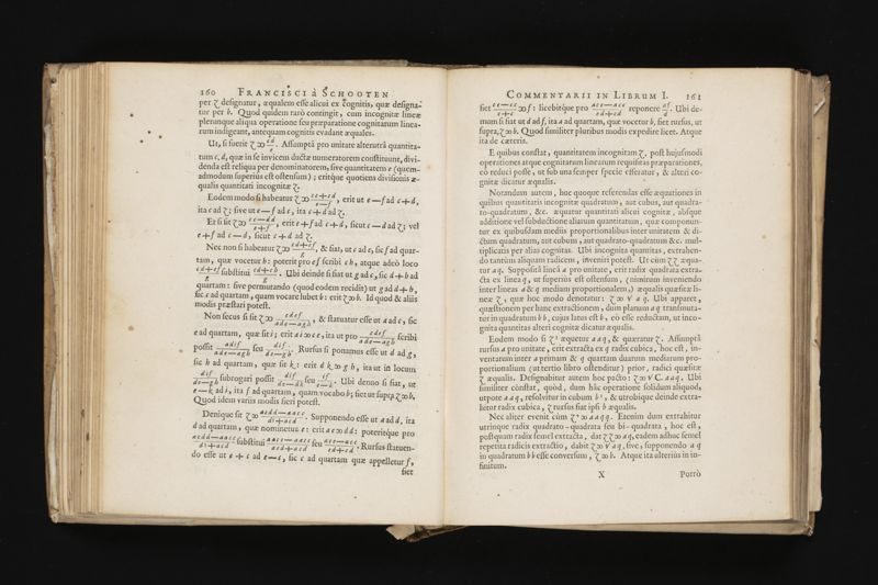 Geometria, à Renato Des Cartes, anno 1637 Gallicè edita; postea autem unà cum notis Florimondi de Beaune ... Gallicè conscriptis in Latinam linguam versa, & commentariis illustrata, operâ atque studio Francisci à Schooten ... Nunc demum ab eodem diligenter recognita, locupletioribus commentariis instructa, multisq́ue egregiis accessionibus, tam ad uberiorem explicationem, quàm ad ampliandam hujus geometriæ excellentiam facientibus, exornata, quorum omnium catalogum pagina versa exhibet