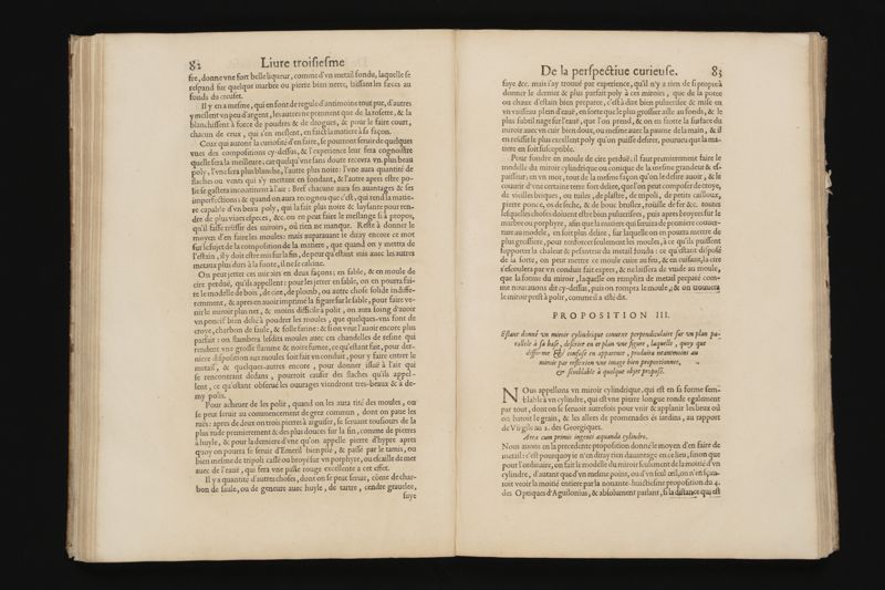 La perspective curieuse, ou, Magie artificiele des effets merveilleux. De l'optique, par la vision directe. La catoptrique, par la reflexion des miroirs plats, cylindriques & coniques. La dioptrique, par la refraction des crystaux. ... Oeuure tres-vtile aux peintres, architectes, graueurs, sculpteurs, & à tous autres qui se seruent du dessein en leurs ouurages