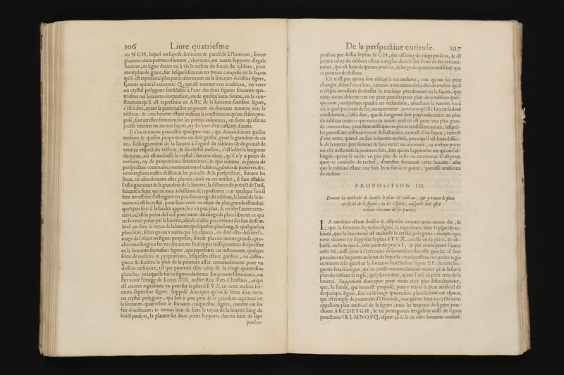La perspective curieuse, ou, Magie artificiele des effets merveilleux. De l'optique, par la vision directe. La catoptrique, par la reflexion des miroirs plats, cylindriques & coniques. La dioptrique, par la refraction des crystaux. ... Oeuure tres-vtile aux peintres, architectes, graueurs, sculpteurs, & à tous autres qui se seruent du dessein en leurs ouurages