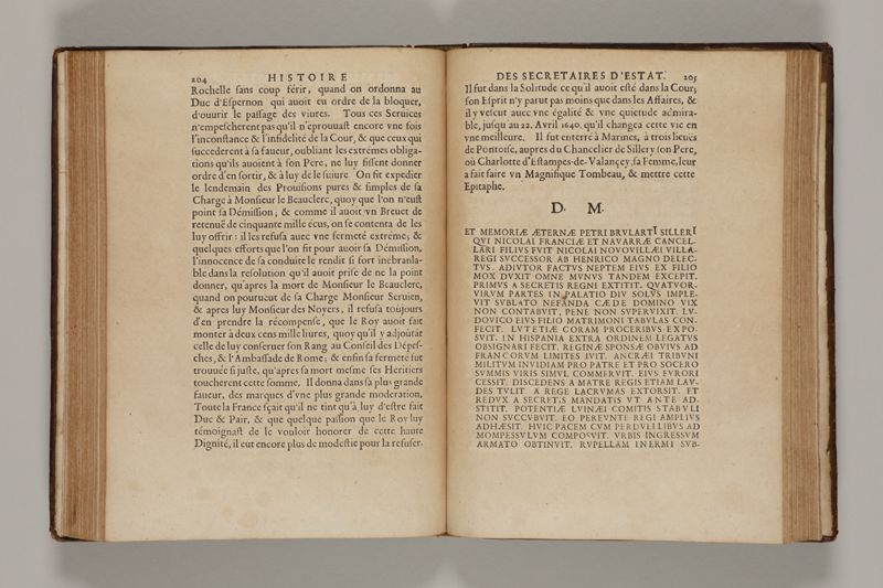 Histoire des secretaires d'estat, contenant l'origine, le progrès, et l'etablissement de levrs charges, auec les eloges, les armes, blasons, & genealogies de tous ceux qui les ont possedées jusqu'à present