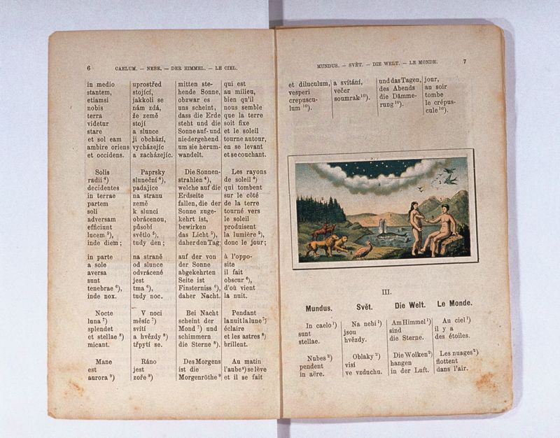 Joan. Amos. Comenii Orbis pictus ; Svět v obrazých ; Die Welt in Bildern ; Le monde en tableaux