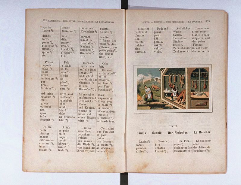 Joan. Amos. Comenii Orbis pictus ; Svět v obrazých ; Die Welt in Bildern ; Le monde en tableaux