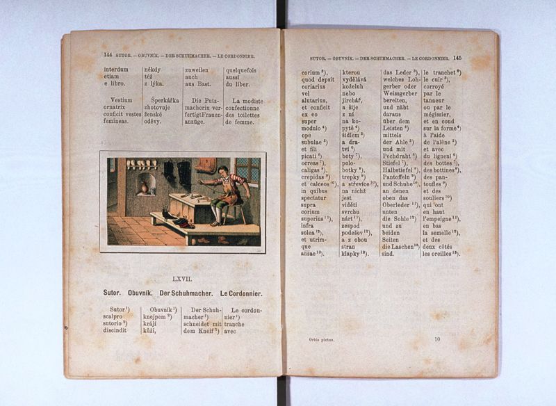 Joan. Amos. Comenii Orbis pictus ; Svět v obrazých ; Die Welt in Bildern ; Le monde en tableaux