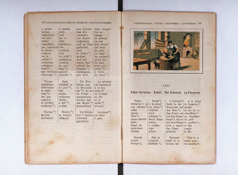 Joan. Amos. Comenii Orbis pictus ; Svět v obrazých ; Die Welt in Bildern ; Le monde en tableaux